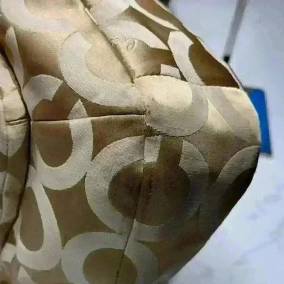 Coach Kristin Op Art Sateen Zip Top Tote Shoulder Bag #16813 - Picture 15 of 16